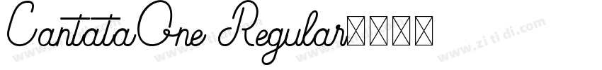 CantataOne Regular字体转换